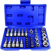 تصویر ست بکس ۳۴ پارچه بکس مدل E و T سایز ۴ اینچ 