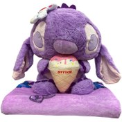 تصویر عروسک استیج بستنی به دست پتو دار بنفش کد 6948 