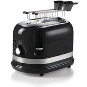 تصویر توستر دو اسلاید آریته رنگ مشکی سری مدرنا ARIETE BLACK MODERNA RANGE TOASTER 0149/02
