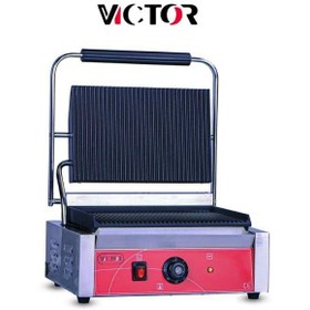 تصویر ساندویچ میکر تک صفحه شیاردار کوچک victor 