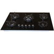 تصویر اجاق گاز صفحه‌ای ۵ شعله شیشه‌ای مدل ترموکوبل طرح بوش S۲ 