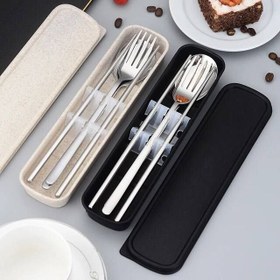 تصویر ست قاشق چنگال چاپستیک 