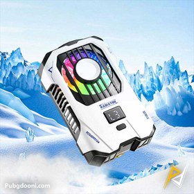 تصویر فن خنک کننده رادیاتوری گوشی موبایل X136 - سفید X136 Phone Cooler With 2500mAh Rechargeable Battery