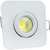 تصویر چراغ سقفی مربع متحرک 3 وات COB سفید طبیعی ای دی سی COB Square Movable Ceiling lighting 3 W Natural white EDC