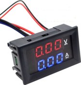 تصویر ماژول ولت متر امپرمتر 100 ولت 10 امپر ابی قرمز* 