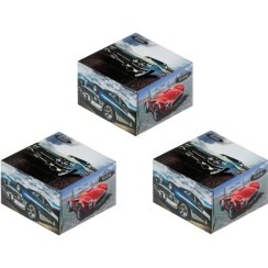 تصویر دستمال کاغذی 50 برگ گلریز مدل ماشين بسته 3 عددی 