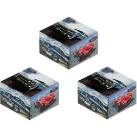 تصویر دستمال کاغذی 50 برگ گلریز مدل ماشين بسته 3 عددی 