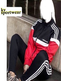 تصویر ست سویشرت شلوار ورزشی زنانه adidas کد 001 adidas womens sports pants sweatshirt set code 001