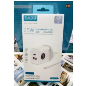 تصویر شارژر دیواری سوپرفست شارژ دادوDADU DC-319 PD 25W+ کابل تایپ سی Super fast wall charger DADU DC-319 PD 25W + type C cable