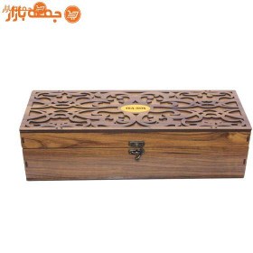 تصویر جعبه تی بگ چوبی 5 خانه ا جعبه چای و تنقلات چوبی جعبه چای و تنقلات چوبی