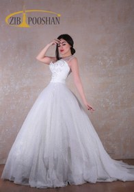 تصویر لباس عروس مدل گلایول 01 