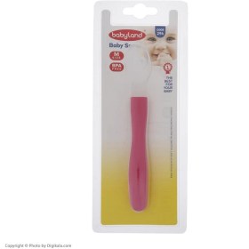 تصویر قاشق غذاخوری سیلیکون کودک سایز2 بسته بندی بلیستر مدل 294 بی بی لند Baby Land 294 Silicon Spoon Size 2