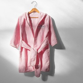 تصویر حوله تن پوش کلاه دار نوزاد دخترانه طرح میلو پاپو Papo Milo Papo Milo Baby Girl Dressing Towel