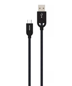 تصویر کابل تبدیل USB به MicroUSB مدل DLC2618B مشکی 1.2m فیلیپس 