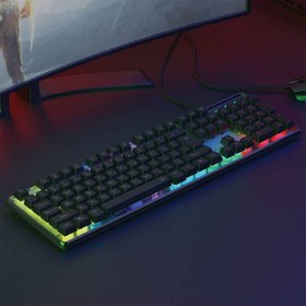 تصویر کیبورد گیمینگ با سیم پرودو مدل PDX216 RGB PORODO PDX216 GAMING BACKLIGHT RGB KEYBOARD