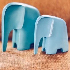 تصویر مجسمه ست فیل مینیمال 