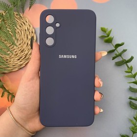 تصویر قاب گوشی Galaxy A05S سامسونگ سیلیکونی پاک کنی اورجینال داخل پارچه ای رنگ سرمه ای کد10791 