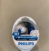 تصویر لامپ فیلیپس دیاموند ویژن پایه h7 philips diamond vision بسته دو عددی 