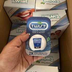 تصویر نخ دندان تویست 50متری TWIST نعناع کلاسیک MINT مجموعه کارتنی 240 عددی 