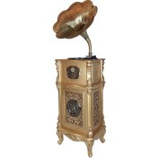 تصویر گرامافون والتر 2512 طلایی 5کاره (Plus5) شیپور فلزی 