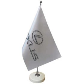 تصویر پرچم رومیزی لوگوی خودرو Table flag with car logo