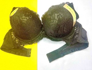 تصویر ست شورت و سوتین گیپوری اسفنجی سایز ۷۰تا ۸۵ 