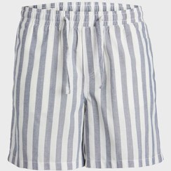 تصویر شلوارک راه‌راه با بند کشی برند jack & jones Striped Drawstring Shorts