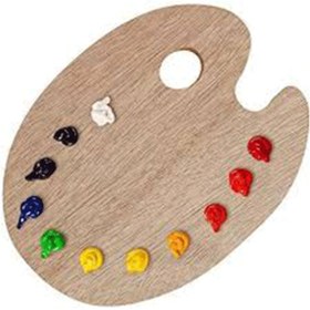 تصویر پالت رنگ روغن چوبی 