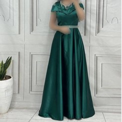 تصویر ماکسی مجلسی زنانه ساتنی 