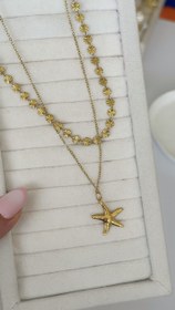 تصویر گردنبند ۲رج استیل 