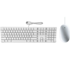 تصویر Apple Wired Keyboard A1048 (FAT) + Mouse 