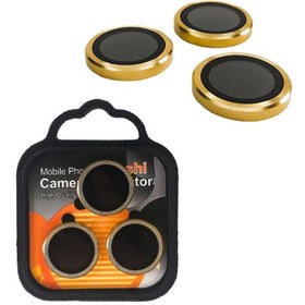 تصویر محافظ لنز رینگی آیفون 11 رنگ طلایی Gold iPhone 11 ring lens protector