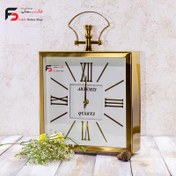 تصویر ساعت رومیزی آرتمیس مدل 2030 رنگ طلایی و نقره‌ای 