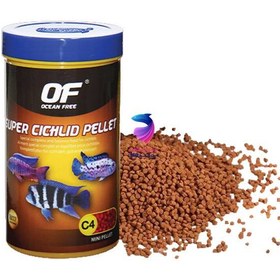 تصویر غذای ماهی سیچلاید اوشن فری C4 Ocean Free Super Cichlid Pellet C4