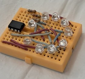 تصویر مدار رقص نور با ۹ LED 