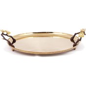 تصویر سینی بیضی پذیرایی برنجی مارینا ریتون کد 3210472 