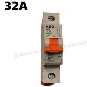 تصویر فیوز مینیاتوری تکفاز 32 آمپر AEG Miniature Circuit Breaker32A AEG