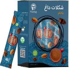 تصویر شکلات داغ با پودر شیر بادام پپتینا بسته 10 ساشه ای Hot chocolate with PEPTINA almond milk