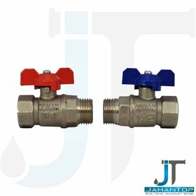 تصویر شیر یکسر روپیچ 1/2 برنجی کهن 