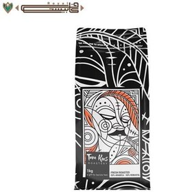 تصویر دانه قهوه عربیکا ۵۰% تام کینز سفید 1 کیلو Arabica coffee beans 50% Tom Keynes white 1KG