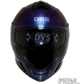 تصویر کلاه کاسکت فک ثابت QIKE مدل SHINY PURPIE BLUE 