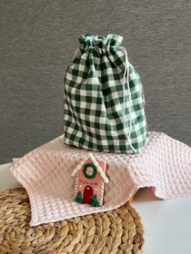 تصویر کیسه سبزیجات پارچه ای طرح دار 