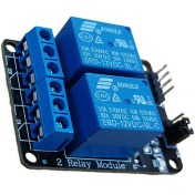 تصویر ماژول رله 12 ولت دو کاناله مدل R12-02 