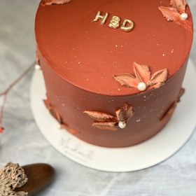 تصویر ست گل و کیک نارنجی 