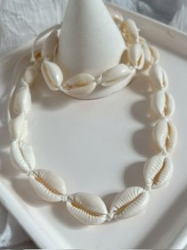 تصویر گردنبند دستبند صدفی 