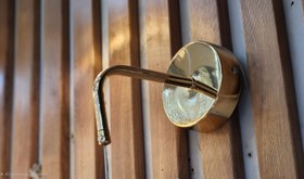 تصویر لوستر آویز و دیوارکوب مدل سکه حبابی کد ۴۰۲۴ - دیواری با پایه ال 