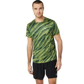 تصویر تی شرت تنیس مردانه اسیکس Asics CORE ALL OVER PRINT SS TOP- سبز 