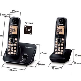 تصویر تلفن بی سیم پاناسونیک مدل KX-TG3712 Panasonic KX-TG3712BX Digital Cordless Phone