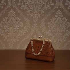 تصویر کیف چرمی دهنه فلزی 