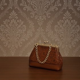 تصویر کیف چرمی دهنه فلزی 